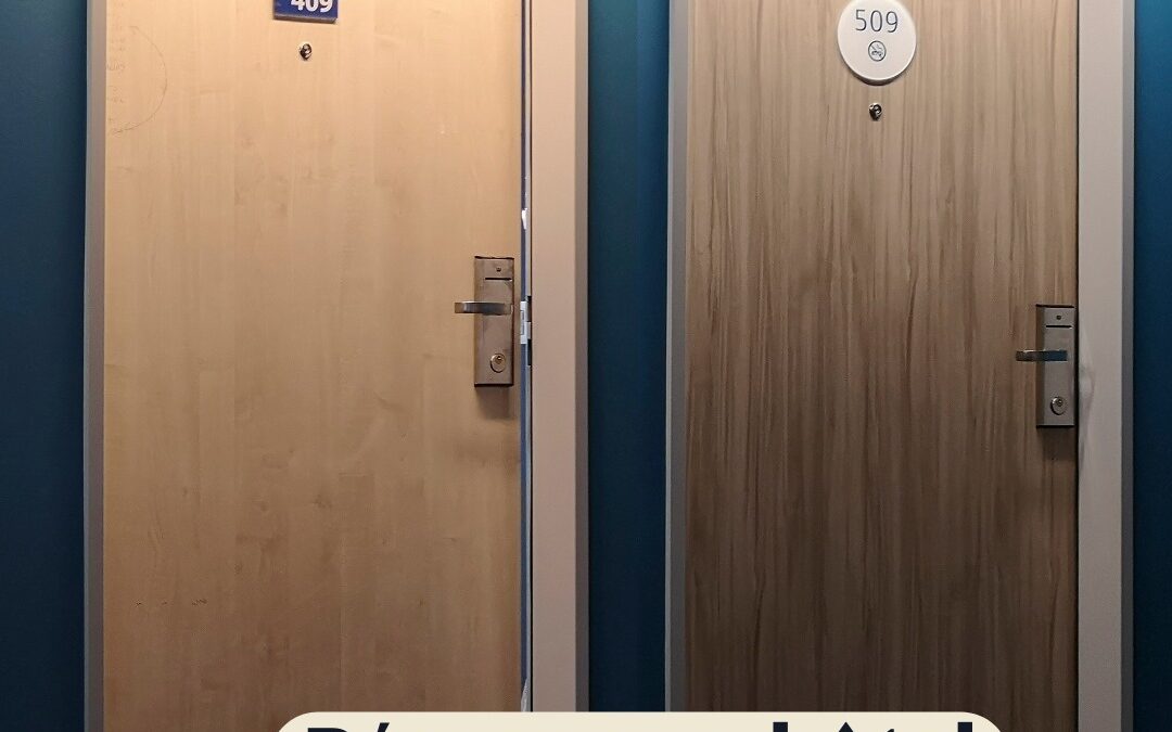 Covering portes hôtel — film adhésif décoratif