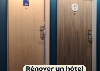 Covering portes hôtel — film adhésif décoratif