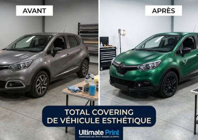 Total covering vinyle vert matte — véhicule