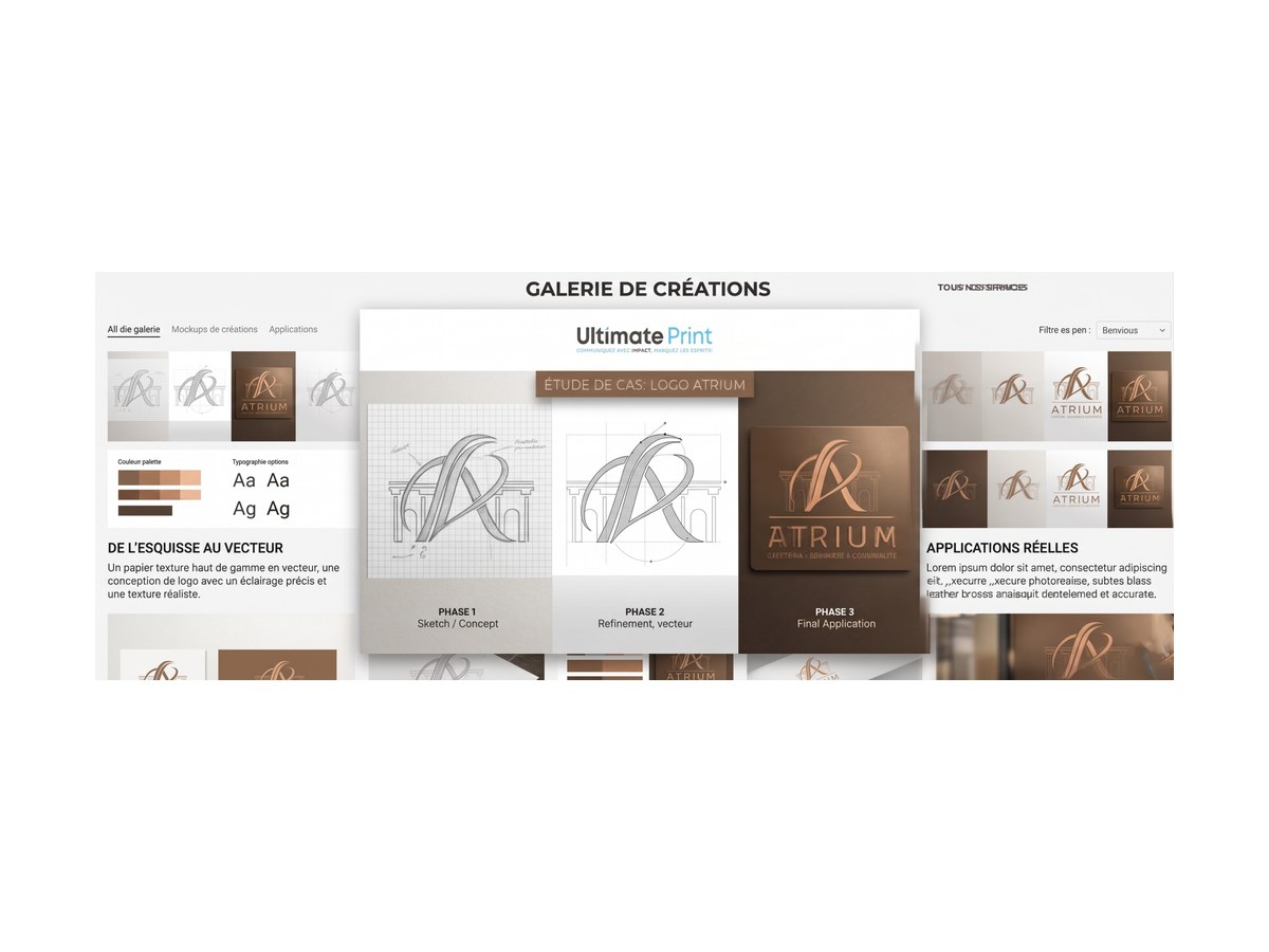 Logo Atrium - Création graphique Ultimate Print Charleroi