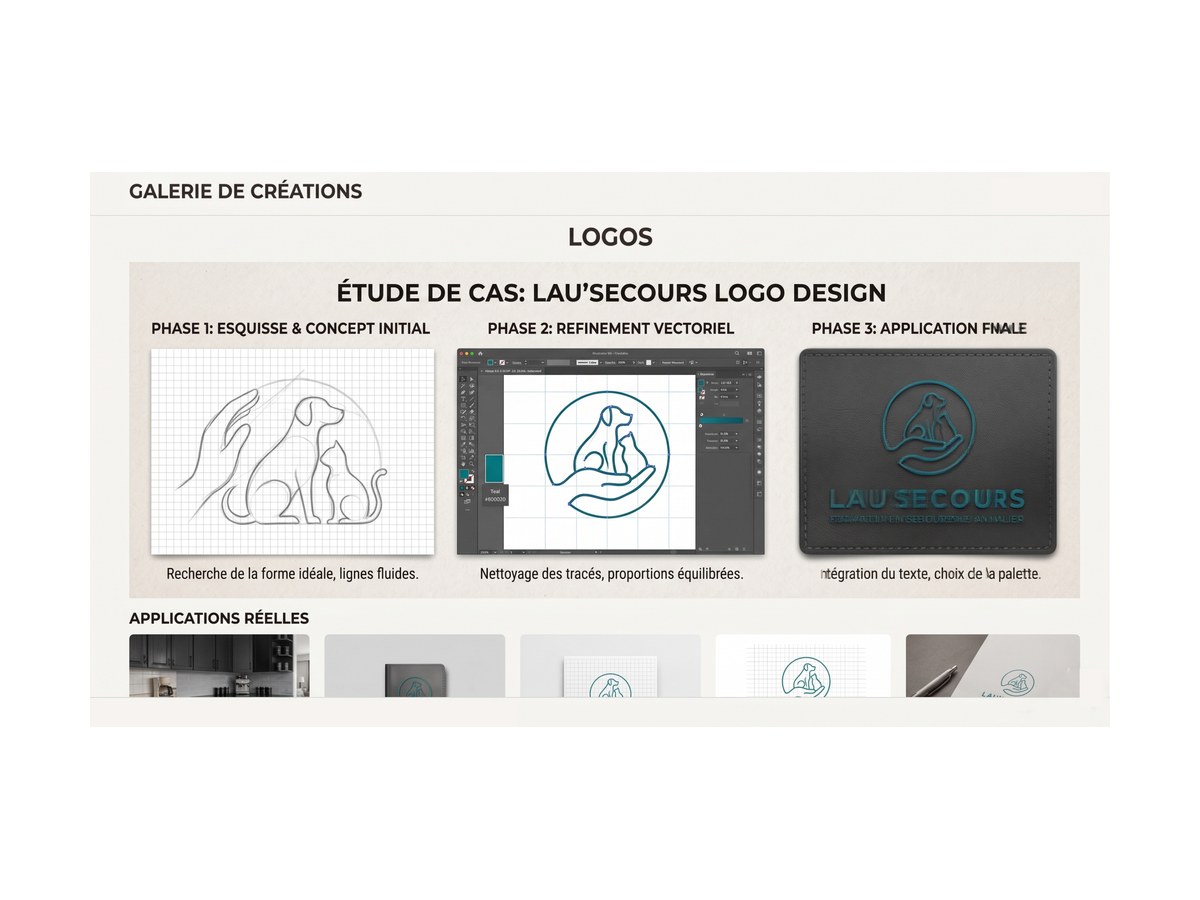 Logo LAU Secours - Création graphique Ultimate Print Charleroi