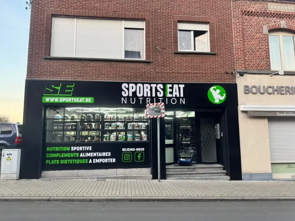 Habillage façade Sports Eat Nutrition Tubize