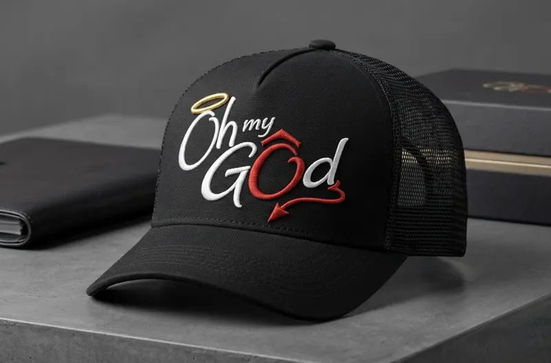 Casquette brodée personnalisée Oh my God — Ultimate Print Charleroi